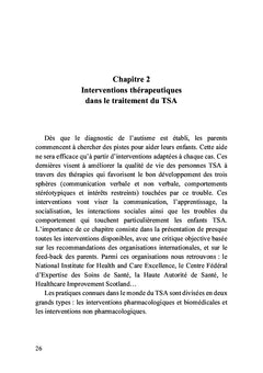 Trouble du spectre de l'autisme et stratégies d'intervention