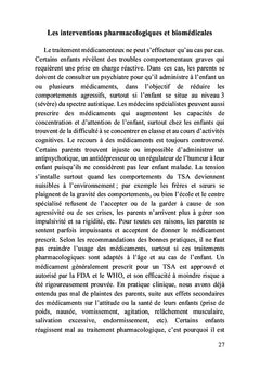 Trouble du spectre de l'autisme et stratégies d'intervention