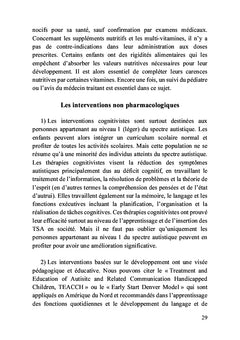 Trouble du spectre de l'autisme et stratégies d'intervention