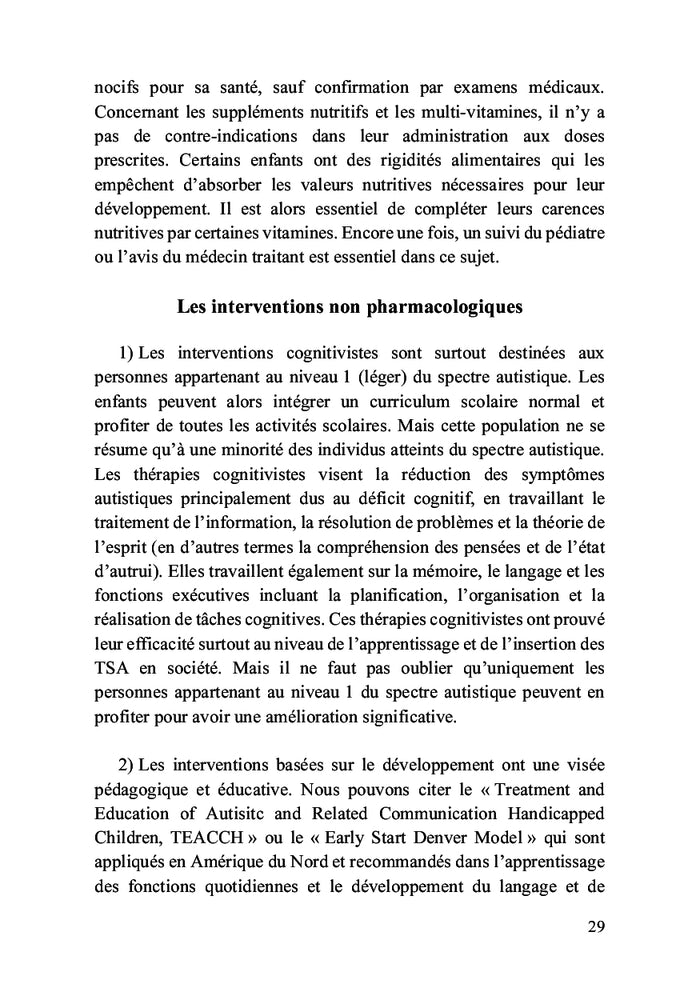 Trouble du spectre de l'autisme et stratégies d'intervention
