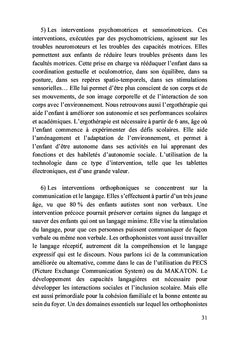 Trouble du spectre de l'autisme et stratégies d'intervention