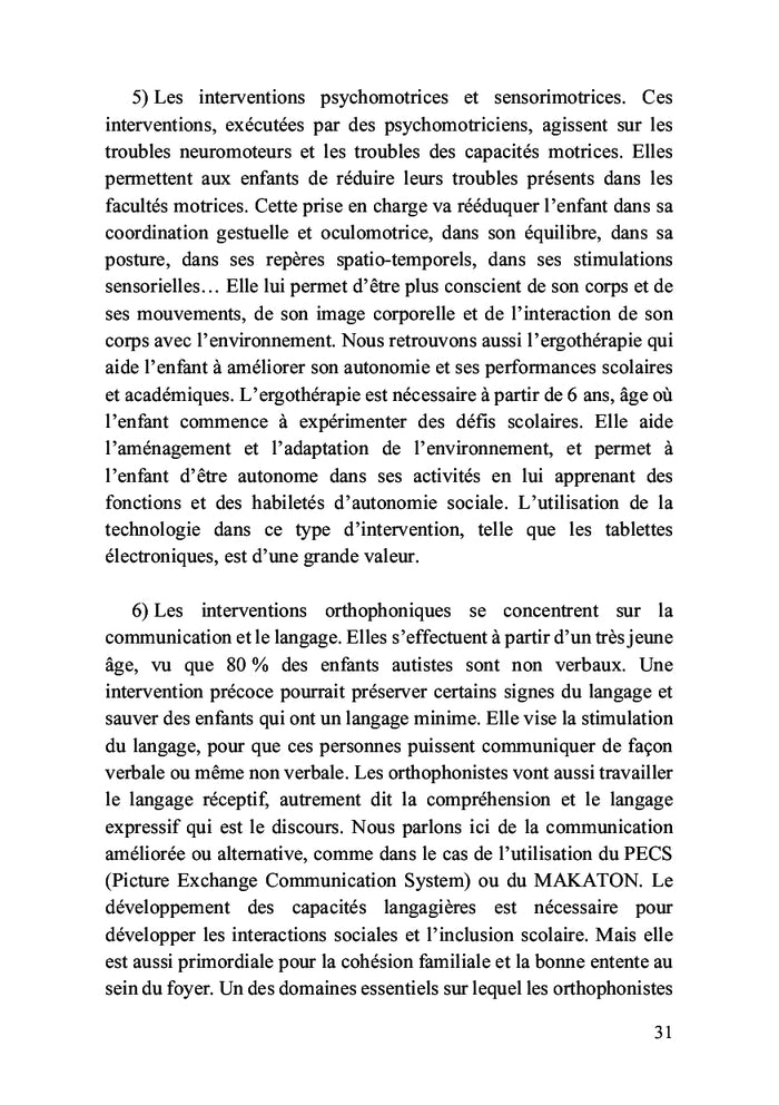 Trouble du spectre de l'autisme et stratégies d'intervention