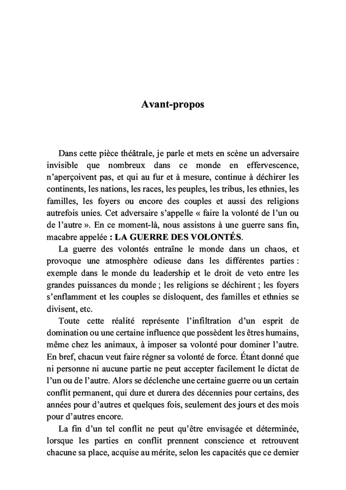 La guerre des volontés