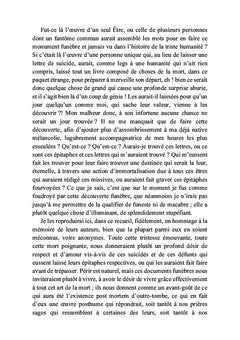 Lettres de suicide missives et épitaphes inconnues