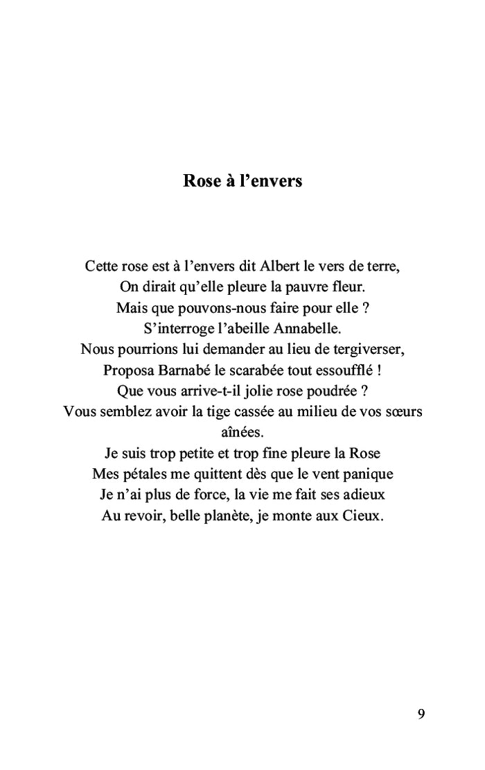 Recueil de poésies doux mots et belles paroles
