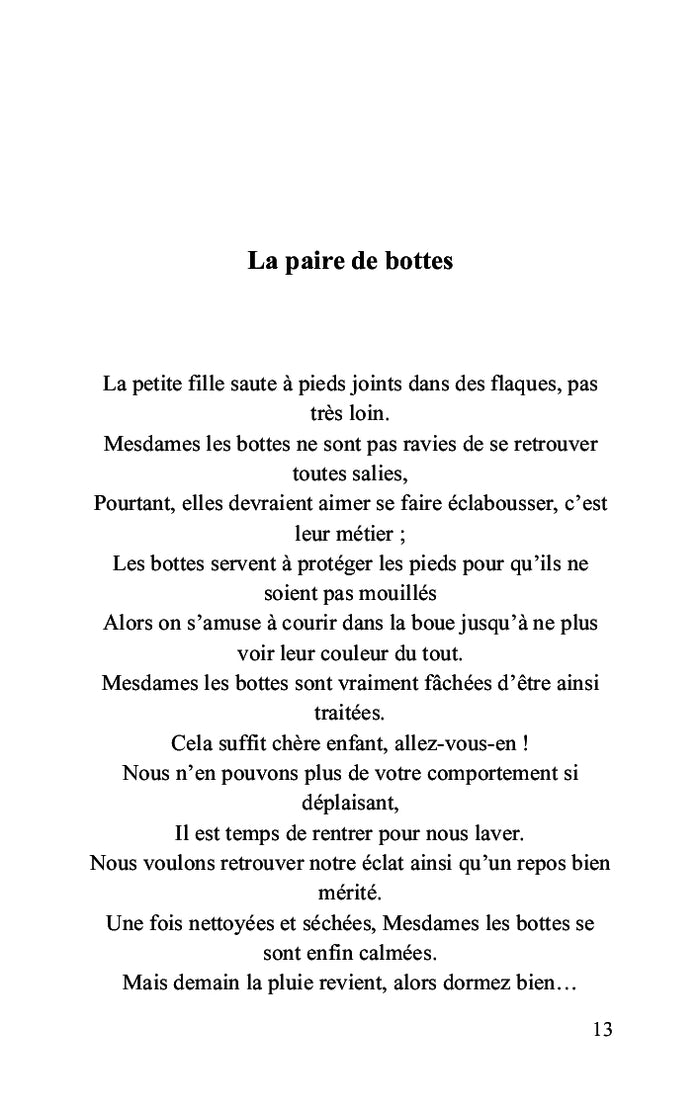 Recueil de poésies doux mots et belles paroles