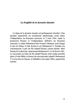 Le tableau noir de la dynastie alaouite marocaine