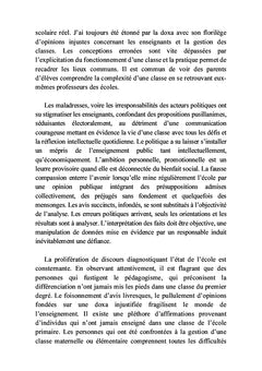 Un professeur impeccable