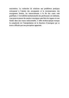 Un professeur impeccable