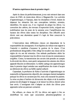 Un professeur impeccable