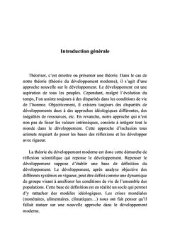 La théorie du développement moderne