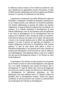 La théorie du développement moderne