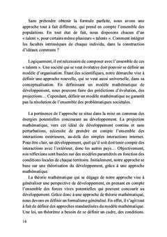 La théorie du développement moderne