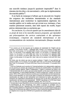 Les sources internationales du droit des marchés publics algérien