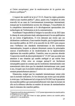 Les sources internationales du droit des marchés publics algérien
