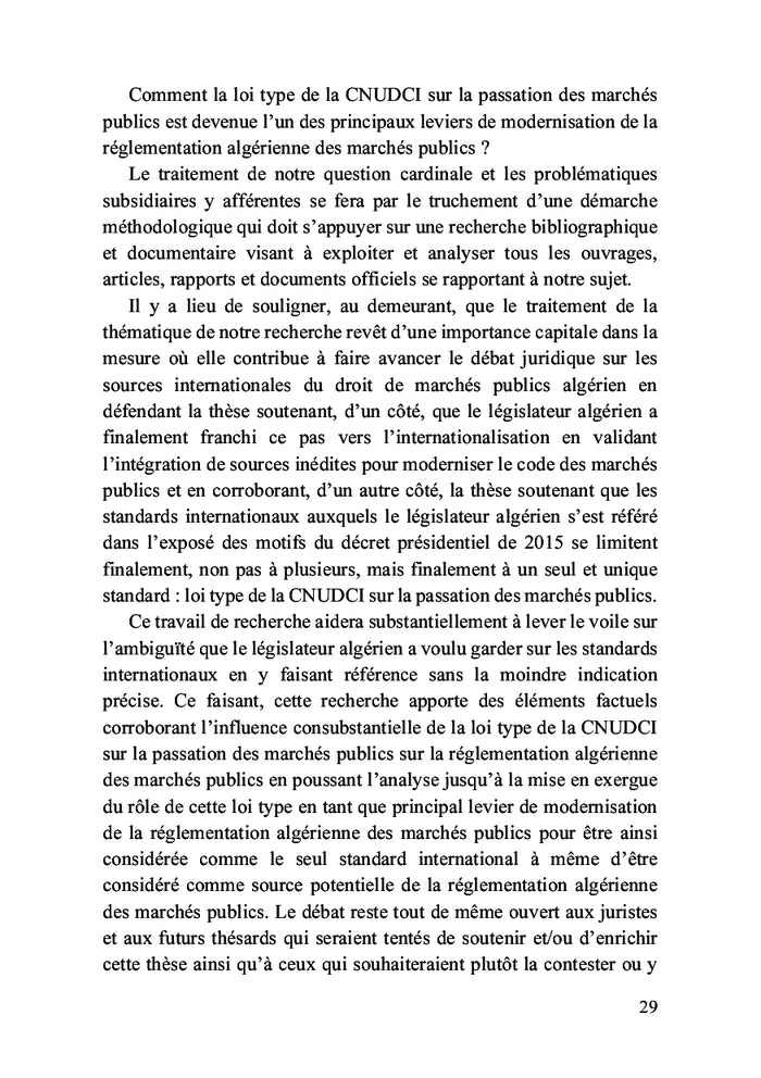 Les sources internationales du droit des marchés publics algérien