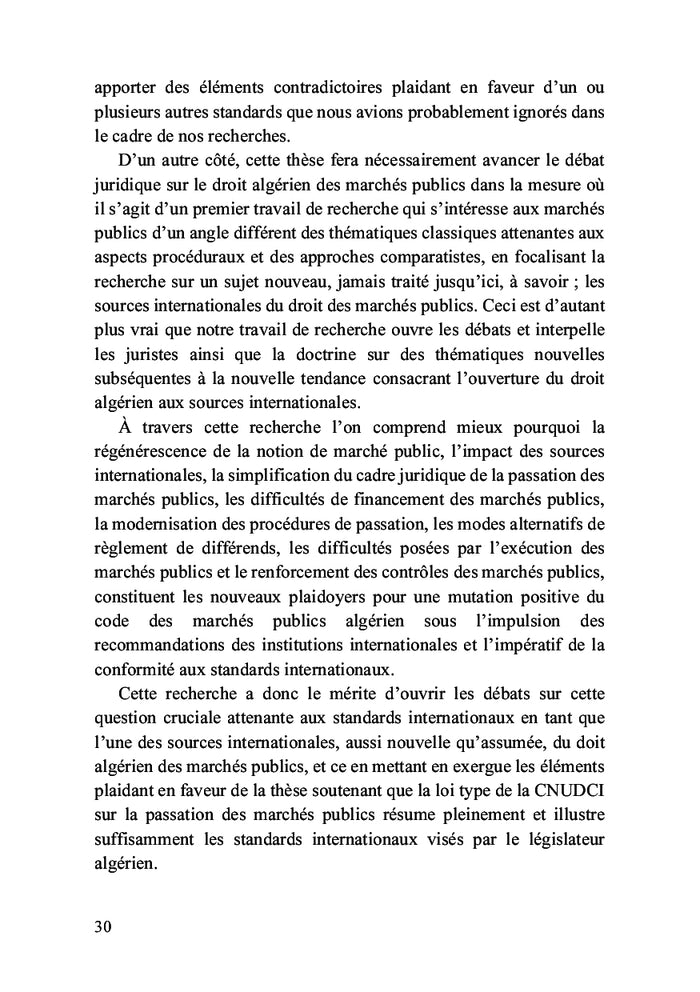 Les sources internationales du droit des marchés publics algérien