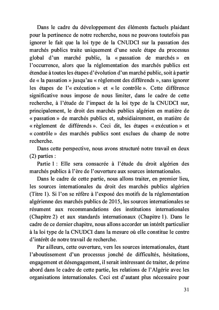 Les sources internationales du droit des marchés publics algérien