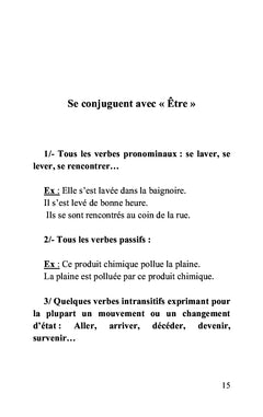 Le choix de l'auxiliaire