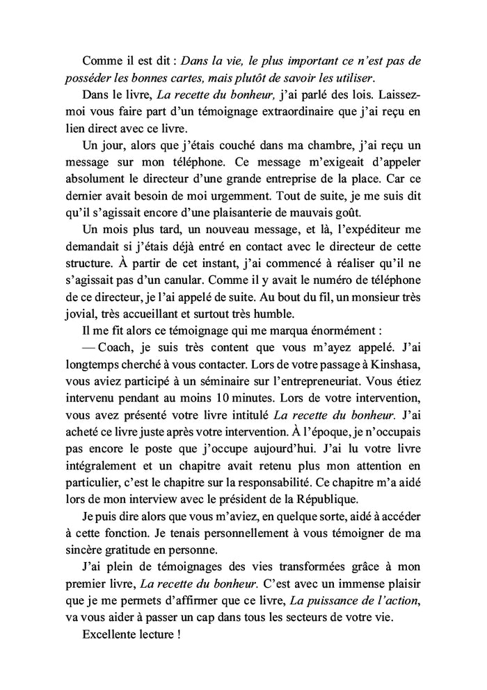 La puissance de l'action