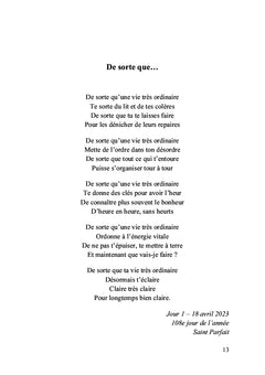 Poésie d'une vie ordinaire