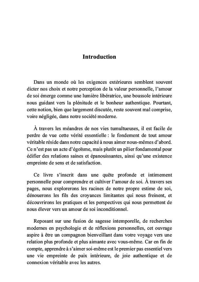 Parcours vers l'amour de soi