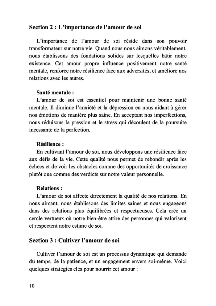 Parcours vers l'amour de soi