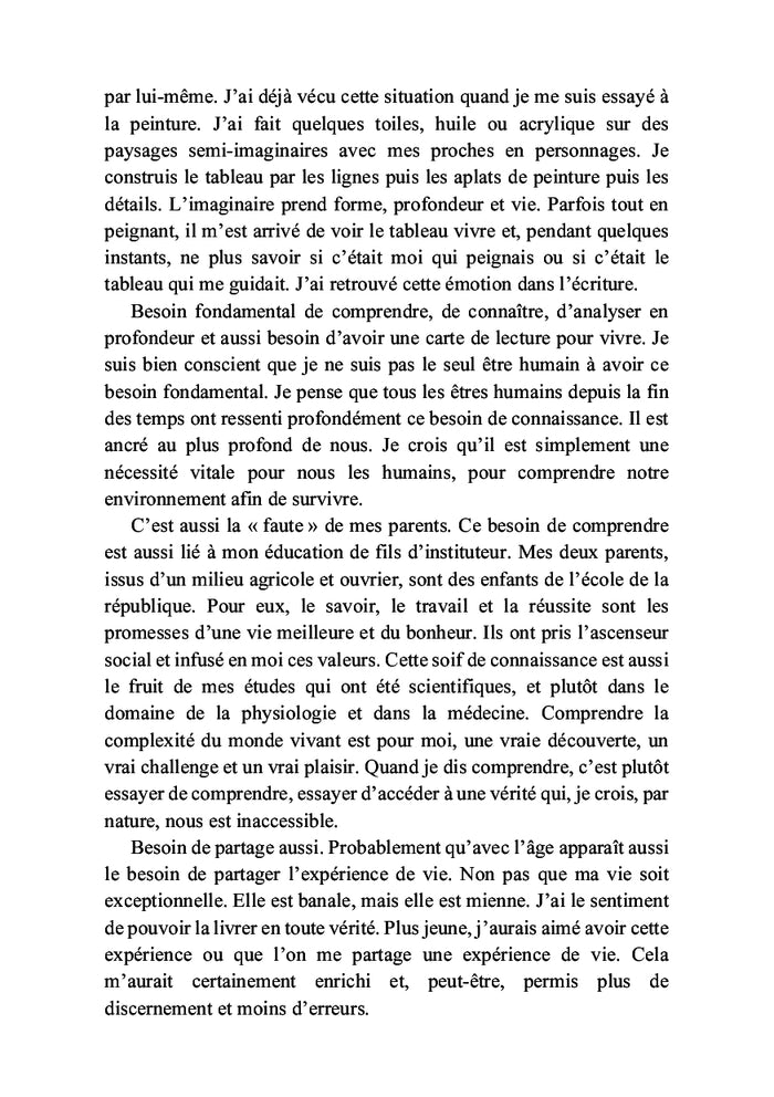 Soif d'existence, flâneries et digressions