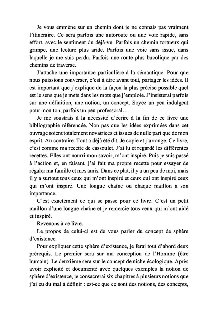 Soif d'existence, flâneries et digressions