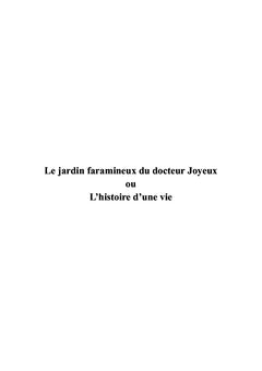 Le jardin faramineux du docteur Joyeux et autres histoires oniriques aux allures de réel