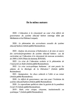 Le déficit de gouvernance du système éducatif haïtien