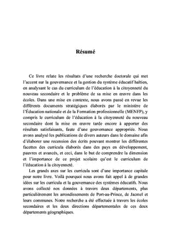 Le déficit de gouvernance du système éducatif haïtien