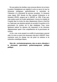 Le déficit de gouvernance du système éducatif haïtien