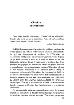 Le déficit de gouvernance du système éducatif haïtien