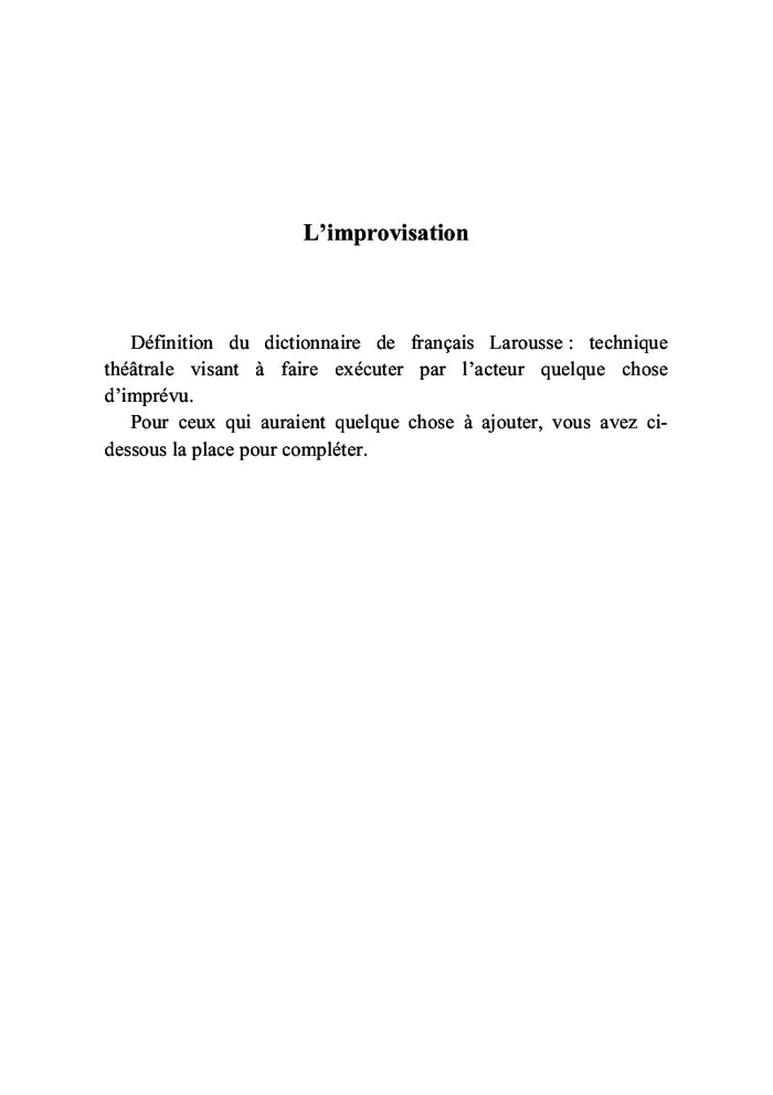 Bellini fait de l'impro