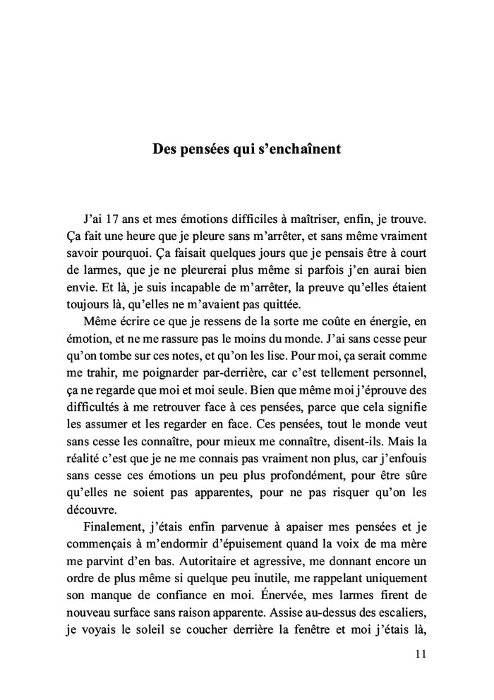 Les pensées derrière la chute