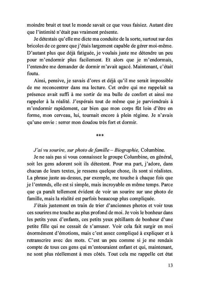 Les pensées derrière la chute