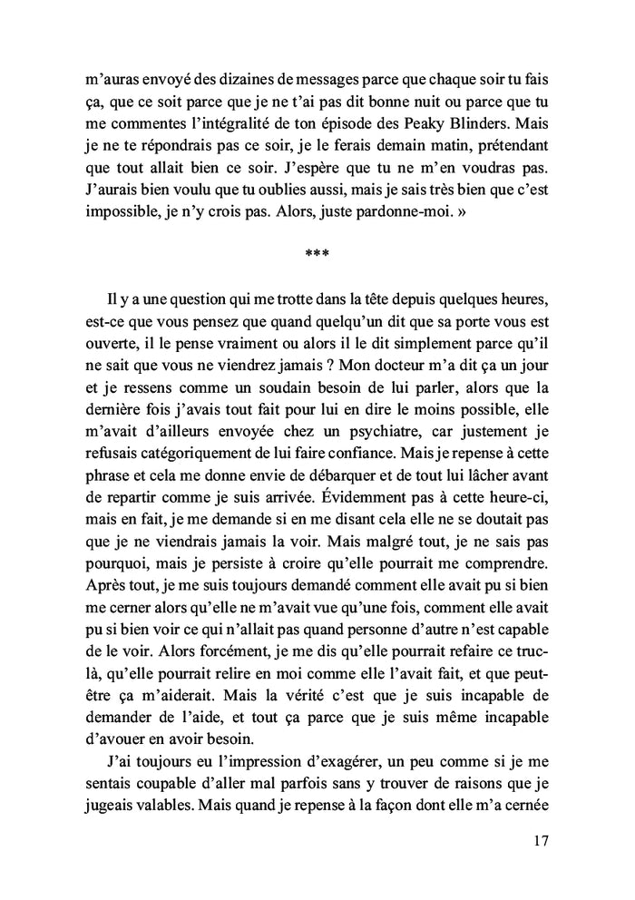 Les pensées derrière la chute