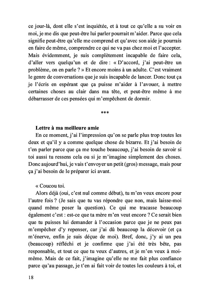 Les pensées derrière la chute