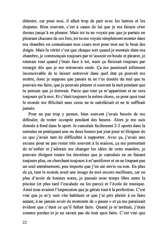 Les pensées derrière la chute