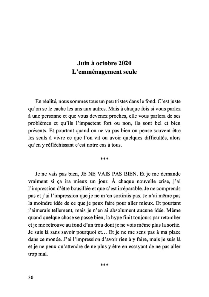 Les pensées derrière la chute