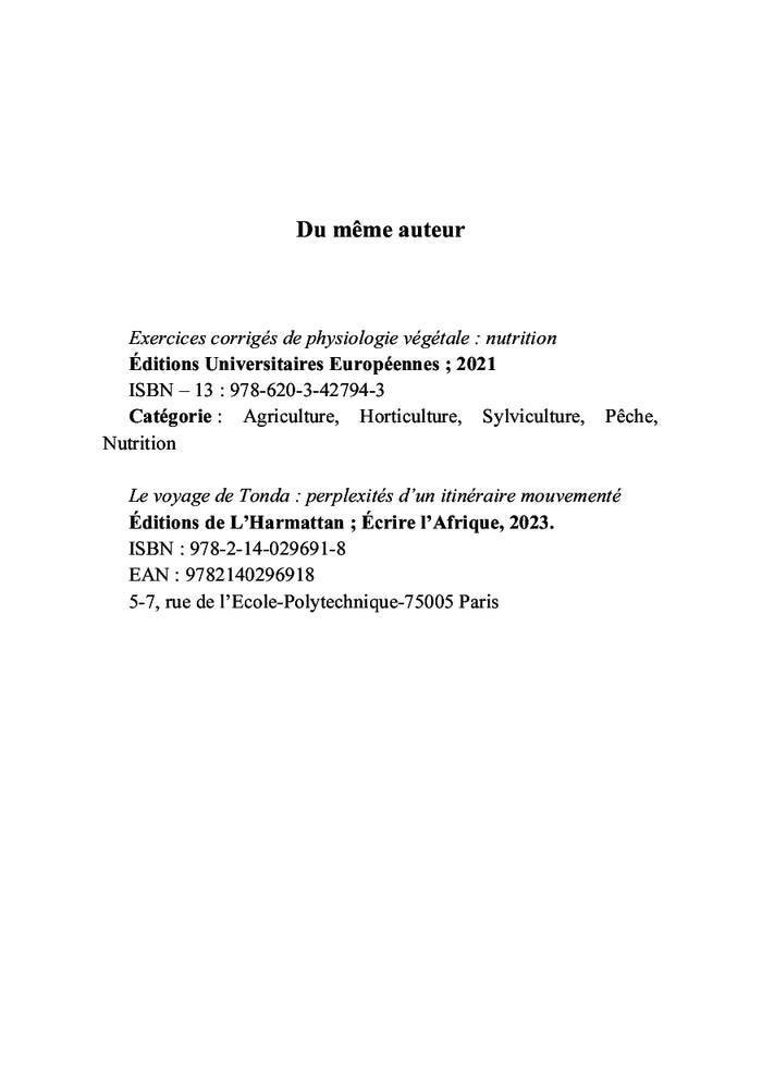 Dernières vacances d'Afrique