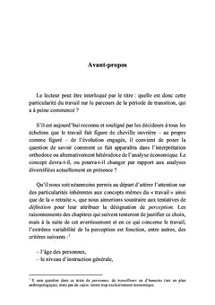 Le travail en transition