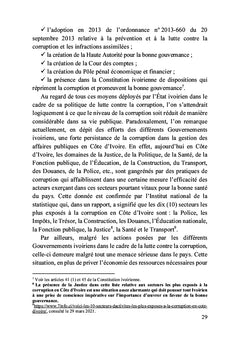 La politique de la lutte contre la corruption en Côte d'Ivoire
