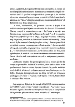 Rwanda, 30 ans après, encore et toujours les mêmes interrogations
