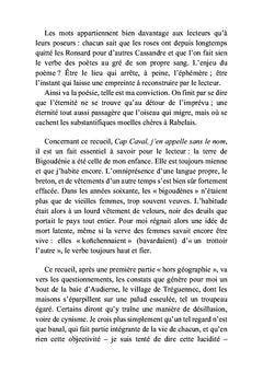 Cap Caval, j'en appelle sans le nom