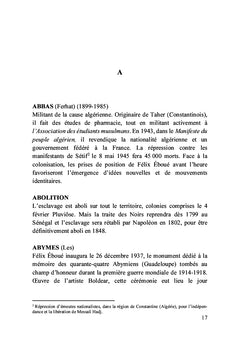 Abécédaire Félix Éboué