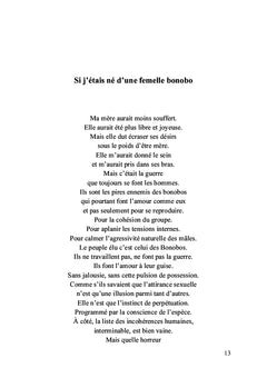 Si j'étais né d'une femelle bonobo