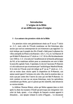 L'origine égyptienne de la Bible, clé de la lecture du livre de la Genèse
