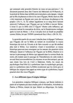 L'origine égyptienne de la Bible, clé de la lecture du livre de la Genèse